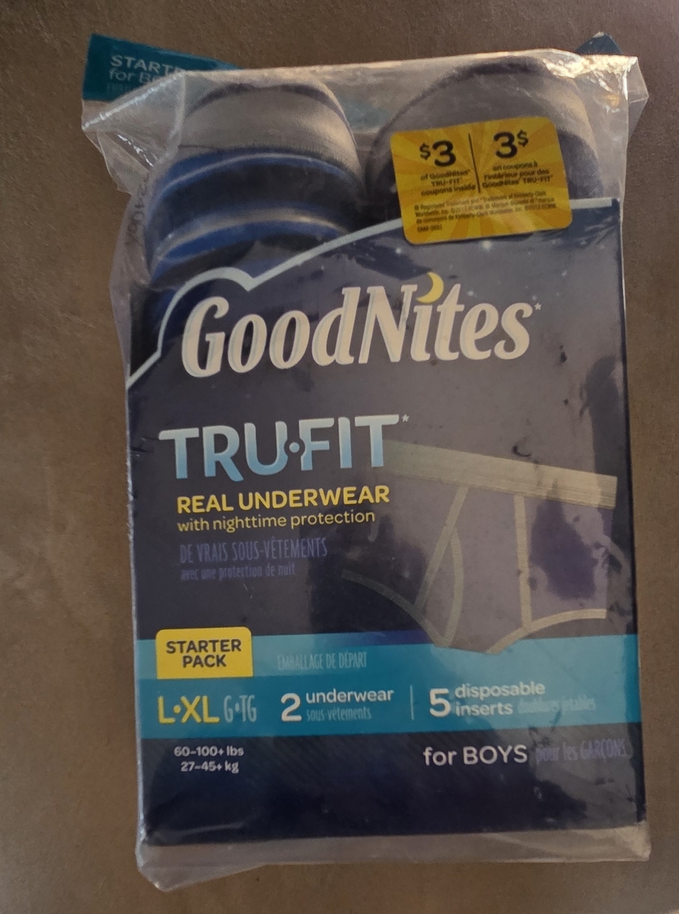 GoodNites Tru-Fit Boys L-XL Nighttime Protective Underwear - Blue